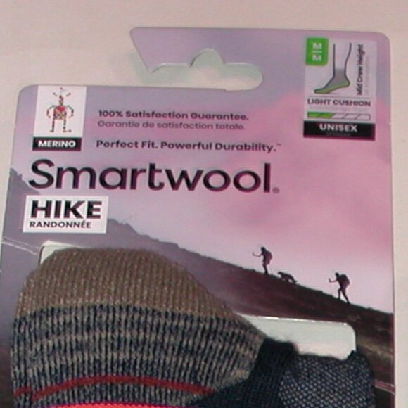 2 Pairs SmartWool Hike Light Cushion Stripe Mid Crew Socks Men's Size Medium - Picture 3 of 6